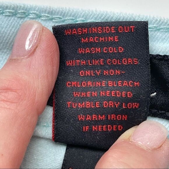 Earl's Skinny Ankle Jeans in‎ Light Aqua, Size 6 - Picture 6 of 10